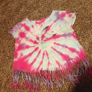 Moon Solar System Tie Dye Top
